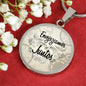 Envejezcamos Juntos Circle Necklace Stainless Steel or 18k Gold 18-22" - Express Your Love Gifts