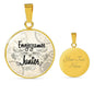 Envejezcamos Juntos Circle Necklace Stainless Steel or 18k Gold 18-22" - Express Your Love Gifts