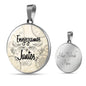 Envejezcamos Juntos Circle Necklace Stainless Steel or 18k Gold 18-22" - Express Your Love Gifts