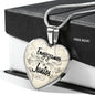 Envejezcamos Juntos Necklace Stainless Steel or 18k Gold Heart Pendant 18-22" - Express Your Love Gifts