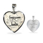 Envejezcamos Juntos Necklace Stainless Steel or 18k Gold Heart Pendant 18-22" - Express Your Love Gifts