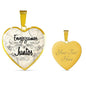 Envejezcamos Juntos Necklace Stainless Steel or 18k Gold Heart Pendant 18-22" - Express Your Love Gifts