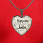 Envejezcamos Juntos Necklace Stainless Steel or 18k Gold Heart Pendant 18-22" - Express Your Love Gifts