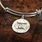 Envejezcamos Juntos Stainless Steel or 18k Gold Circle Bangle Bracelet - Express Your Love Gifts