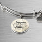 Envejezcamos Juntos Stainless Steel or 18k Gold Circle Bangle Bracelet - Express Your Love Gifts