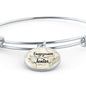 Envejezcamos Juntos Stainless Steel or 18k Gold Circle Bangle Bracelet - Express Your Love Gifts