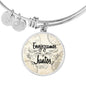 Envejezcamos Juntos Stainless Steel or 18k Gold Circle Bangle Bracelet - Express Your Love Gifts