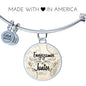 Envejezcamos Juntos Stainless Steel or 18k Gold Circle Bangle Bracelet - Express Your Love Gifts