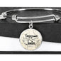 Envejezcamos Juntos Stainless Steel or 18k Gold Circle Bangle Bracelet - Express Your Love Gifts