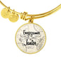 Envejezcamos Juntos Stainless Steel or 18k Gold Circle Bangle Bracelet - Express Your Love Gifts