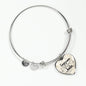 Envejezcamos Juntos Stainless Steel or 18k Gold Heart Bangle Bracelet - Express Your Love Gifts