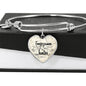 Envejezcamos Juntos Stainless Steel or 18k Gold Heart Bangle Bracelet - Express Your Love Gifts