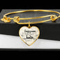 Envejezcamos Juntos Stainless Steel or 18k Gold Heart Bangle Bracelet - Express Your Love Gifts