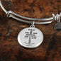 Ephesians 6:11-18 Christian Verse Gift Ephesians Stainless Steel or 18k Gold Circle Bangle Bracelet - Express Your Love Gifts