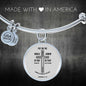 Ephesians 6:11-18 Christian Verse Gift Ephesians Stainless Steel or 18k Gold Circle Bangle Bracelet - Express Your Love Gifts