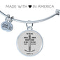 Ephesians 6:11-18 Christian Verse Gift Ephesians Stainless Steel or 18k Gold Circle Bangle Bracelet - Express Your Love Gifts