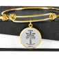 Ephesians 6:11-18 Christian Verse Gift Ephesians Stainless Steel or 18k Gold Circle Bangle Bracelet - Express Your Love Gifts