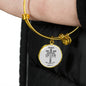 Ephesians 6:11-18 Christian Verse Gift Ephesians Stainless Steel or 18k Gold Circle Bangle Bracelet - Express Your Love Gifts