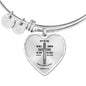 Ephesians 6:11-18 Stainless Steel or 18k Gold Heart Bangle Bracelet - Express Your Love Gifts