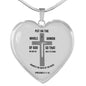 Ephesians 6:1118 Necklace Stainless Steel or 18k Gold Heart Pendant 18-22" - Express Your Love Gifts