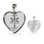Ephesians 6:1118 Necklace Stainless Steel or 18k Gold Heart Pendant 18-22" - Express Your Love Gifts