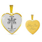 Ephesians 6:1118 Necklace Stainless Steel or 18k Gold Heart Pendant 18-22" - Express Your Love Gifts