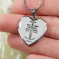 Ephesians 6:1118 Necklace Stainless Steel or 18k Gold Heart Pendant 18-22" - Express Your Love Gifts