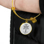 Ephesians 6:1118 Stainless Steel or 18k Gold Circle Bangle Bracelet - Express Your Love Gifts