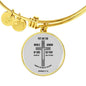 Ephesians 6:1118 Stainless Steel or 18k Gold Circle Bangle Bracelet - Express Your Love Gifts
