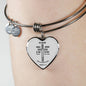 Ephesians 6:1118 Stainless Steel or 18k Gold Heart Bangle Bracelet - Express Your Love Gifts