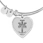 Ephesians 6:1118 Stainless Steel or 18k Gold Heart Bangle Bracelet - Express Your Love Gifts