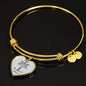 Ephesians 6:1118 Stainless Steel or 18k Gold Heart Bangle Bracelet - Express Your Love Gifts