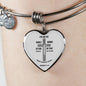 Ephesians 6:1118 Stainless Steel or 18k Gold Heart Bangle Bracelet - Express Your Love Gifts