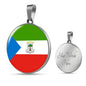 Equatorial Guinea Flag Necklace Equatorial Guinea Flag Stainless Steel or 18k Gold 18-22" - Express Your Love Gifts