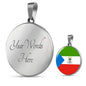 Equatorial Guinea Flag Necklace Equatorial Guinea Flag Stainless Steel or 18k Gold 18-22" - Express Your Love Gifts