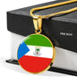 Equatorial Guinea Flag Necklace Equatorial Guinea Flag Stainless Steel or 18k Gold 18-22" - Express Your Love Gifts