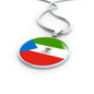 Equatorial Guinea Flag Necklace Equatorial Guinea Flag Stainless Steel or 18k Gold 18-22" - Express Your Love Gifts