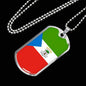 Equatorial Guinea Flag Necklace Equatorial Guinea Flag Stainless Steel or 18k Gold Dog Tag 24" - Express Your Love Gifts