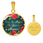 Eres La Mejor Te Quiero Mama! Circle Necklace Stainless Steel or 18k Gold 18-22" - Express Your Love Gifts