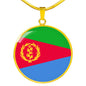 Eritrea Flag Necklace Eritrea Flag Stainless Steel or 18k Gold 18-22" - Express Your Love Gifts