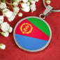 Eritrea Flag Necklace Eritrea Flag Stainless Steel or 18k Gold 18-22" - Express Your Love Gifts