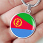 Eritrea Flag Necklace Eritrea Flag Stainless Steel or 18k Gold 18-22" - Express Your Love Gifts