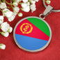 Eritrea Flag Necklace Eritrea Flag Stainless Steel or 18k Gold 18-22" - Express Your Love Gifts