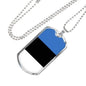 Estonia Flag Necklace Estonia Flag Stainless Steel or 18k Gold Dog Tag 24" - Express Your Love Gifts