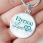 Eternal Love Circle Necklace Stainless Steel or 18k Gold 18-22" - Express Your Love Gifts