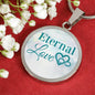 Eternal Love Circle Necklace Stainless Steel or 18k Gold 18-22" - Express Your Love Gifts