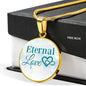 Eternal Love Circle Necklace Stainless Steel or 18k Gold 18-22" - Express Your Love Gifts