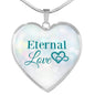 Eternal Love Necklace Stainless Steel or 18k Gold Heart Pendant 18-22" - Express Your Love Gifts