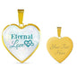 Eternal Love Necklace Stainless Steel or 18k Gold Heart Pendant 18-22" - Express Your Love Gifts