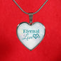 Eternal Love Necklace Stainless Steel or 18k Gold Heart Pendant 18-22" - Express Your Love Gifts